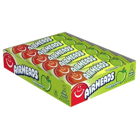 Airheads Airheads Single Open Stock Green Apple .55 oz. Bar, PK432 61017
